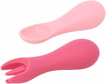 Marcus & Marcus Silicone Palm Grasp Spoon & Fork Set Pokey