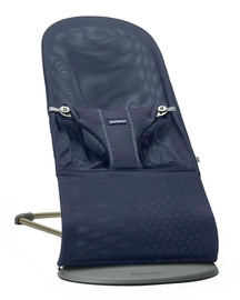 BabyBjorn Bouncer Bliss Navy Mesh + Wooden Toy