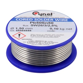 Cynel Unipress Cored Solder Wire 1.5mm 100g