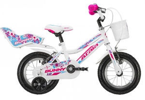 Vaikiškas dviratis Atala Bunny Girl, baltas, 12"