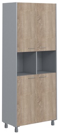 Skyland Offix New Office Cabinet OHC 87.4 Light Sonoma Oak/Metallic