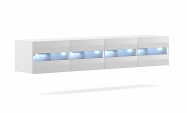 TV galds Vivaldi Meble Rita Double, balta, 2000x420x350 mm