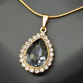 Diamond Sky Pendant Celestial Drop Silver Night With Swarovski Crystals