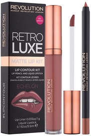 Makeup Revolution London Retro Luxe Matte Lip Kit Liquid Lipstick 5.5ml + Lip Liner 1g Echelon