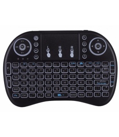 Клавиатура Mini QWERTY, черный, беспроводная