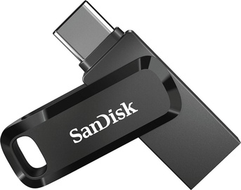 USB zibatmiņa SanDisk Ultra Dual Drive Go, melna, 128 GB