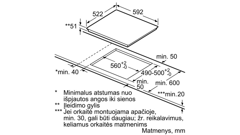 Indukcinė kaitlentė Bosch PUE612FF1J