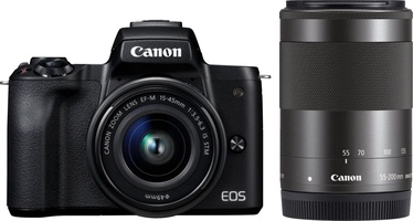 Skaitmeninis fotoaparatas Canon EOS M50 + EF-M 15-45mm IS STM + EF-M 55-200mm IS STM