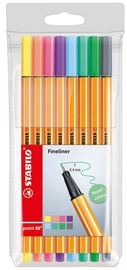 STABILO Rašalo rašikliai, point 88, 8 pastelinės spalvos