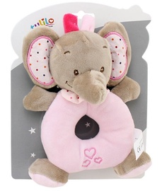 Axiom New Baby Rattle Elephant Pink 16cm 4951e