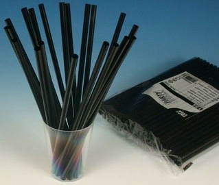 Pap Star Cocktail Straws 135 PCS Black