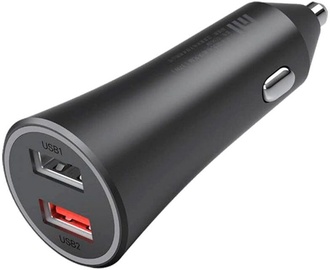 Автомобильное зарядное устройство Xiaomi, USB 3.0, черный, 37 Вт