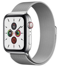 Apple Watch Series 5 44mm GPS Stainless Steel Case with Silver Milanese Loop Cellular