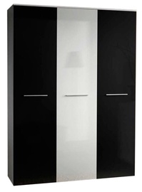 Skapis ASM Big White/Black Doors, 135x55x190 cm
