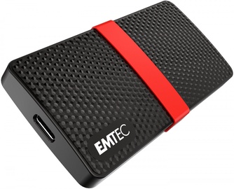 Жесткий диск Emtec X200, SSD, 256 GB, черный/красный