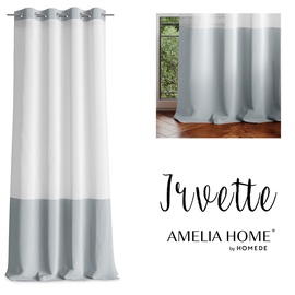 Дневные шторы AmeliaHome Irvette, серебристый, 140 см x 270 см