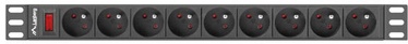 Lanberg Surge Protector 1U 16A 9 Sockets 3m Black