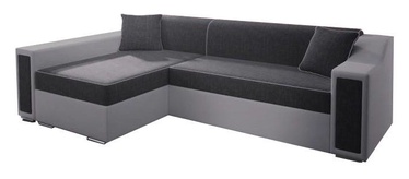 Stūra dīvāns Idzczak Meble Milton Mini Dark Grey/Grey, 282 x 160 x 77 cm