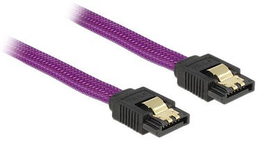 Juhe Delock Cable SATA / SATA Purple 0.3m