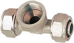 GTN PEX Pipe 3-Way Connector with Internal Thread Nickel 25x3/4"x25mm
