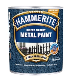 Emaljas krāsa Hammerite Hammered, spīdīga, 0.75 l, tumši zila