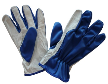 Рабочие перчатки Diana, нейлон/натуральная кожа, синий/белый, 11