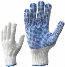 Рабочие перчатки Artmas, хлопок/полиэстер, синий/белый, 10