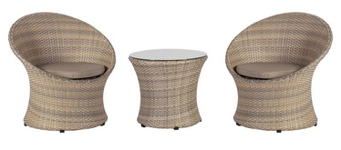 Home4you Noceto Table And 2 Chairs Set Grey