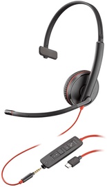 Laidinės ausinės Plantronics Blackwire C3215 USB-C, juoda