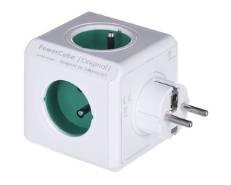 Allocacoc PowerCube Original Power Extension White/Green