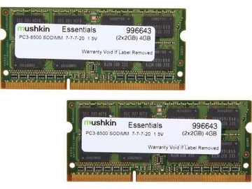 Operatīvā atmiņa (RAM) Mushkin Essentials 996643 DDR3 4 GB