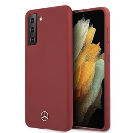 Чехол Mercedes MEHCS21SSILRE For Samsung Galaxy S21, красный