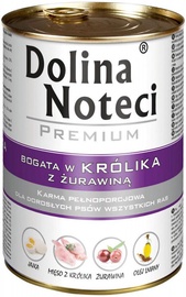 Mitrā barība (konservi) suņiem Dolina Noteci & Piper, truša gaļa, 0.4 kg