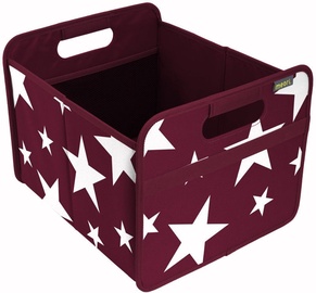 Meori Foldable Box Classic M Burgundy Red/Vintage Stars