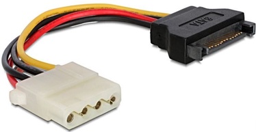 Laidas Gembird SATA / Molex SATA 15 pin male, 4 pin Molex female, 0.15 m, juoda