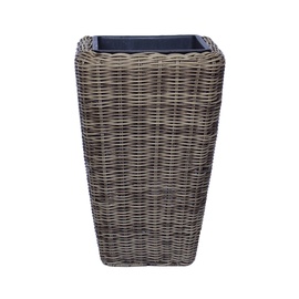 Home4you Wicker Flowerpot 24x24x37cm Beige