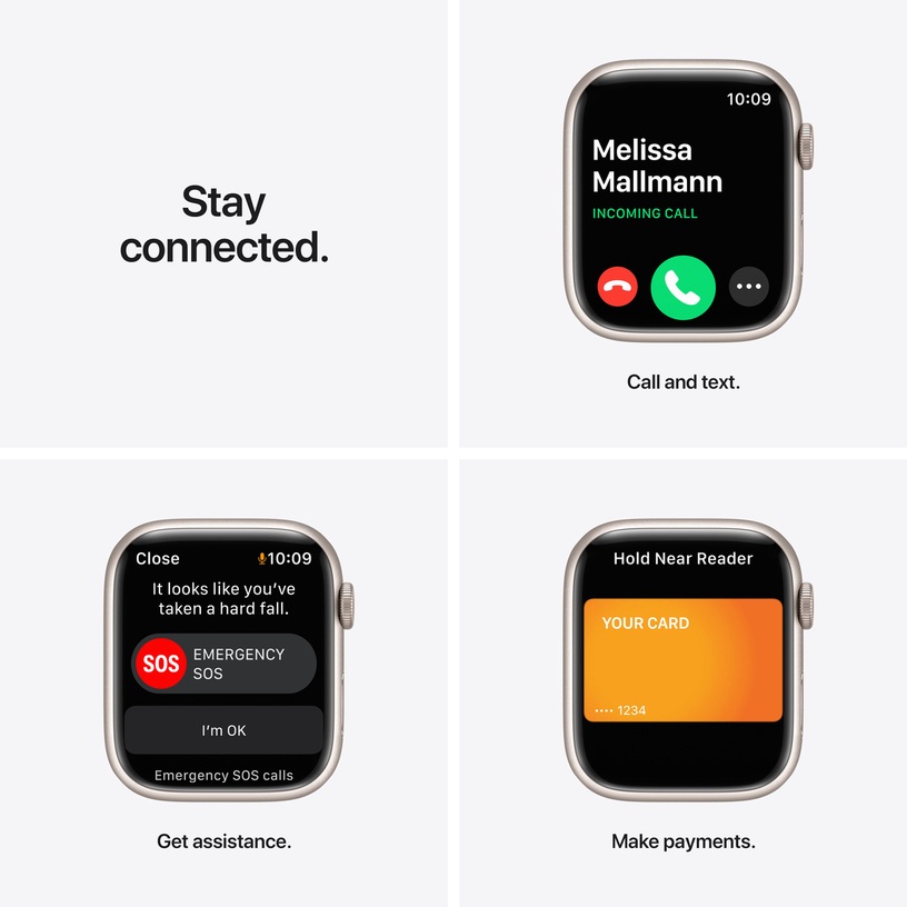 Nutikell Apple Watch 7 GPS 45mm, beež