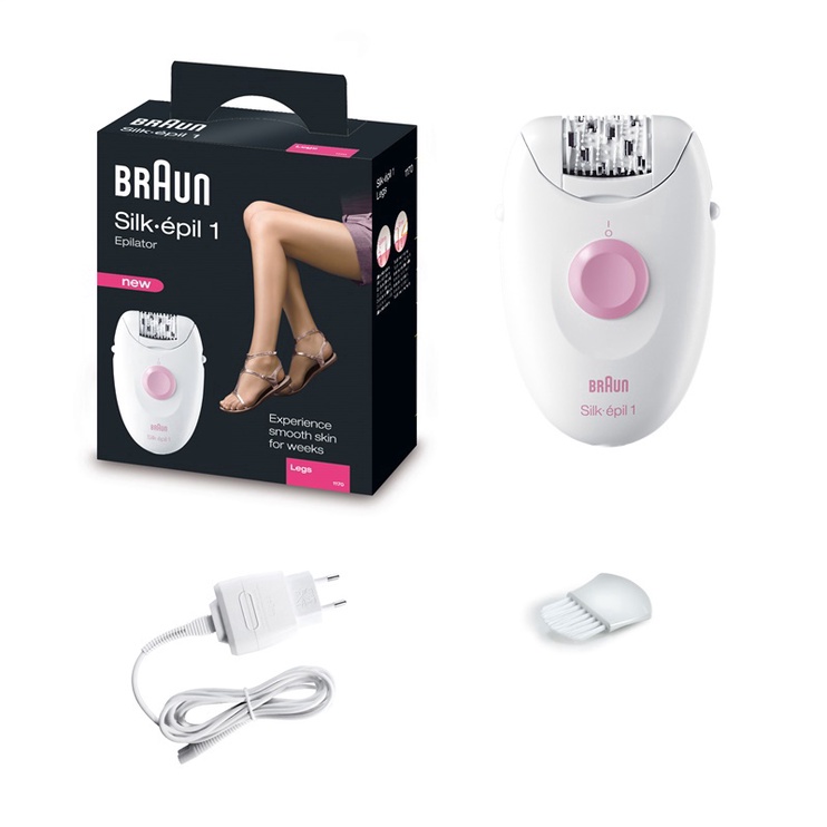 Эпилятор Braun Silk Epil 1170, белый/розовый