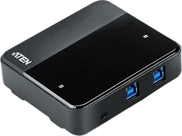 Разветвитель Aten USB 3.0 Peripheral Sharing Device USB A female, USB B female, 1.8 м, черный