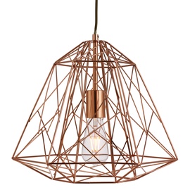 Retro stiliaus pakabinamas šviestuvas Searchlight Geometric Cage 7271CU, 1 x 10W E27