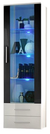 Шкаф-витрина ASM Neo I 25 WWHSH N1, белый/черный/бежевый, 60 см x 40 см x 190 см