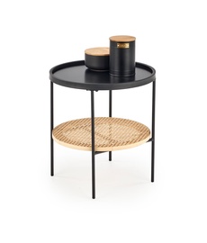 Kafijas galdiņš Halmar Kampa Natural/Black, 450x450x450 mm
