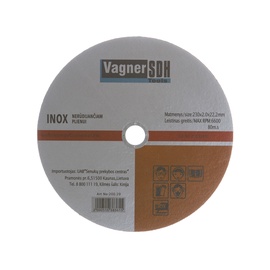 Pjovimo diskas Vagner SDH, 230 x 2 x 22.23 mm