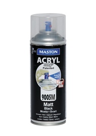 Aerosoolvärv Maston, tavaline, matt must, 0.4 l