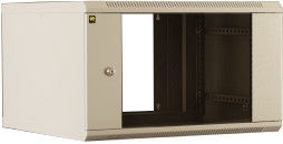 Netrack Wall Cabinet 10'' 6U/300 mm Glass Grey