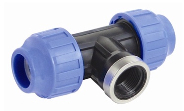 Тройник для внутренней канализации STP Fittings Sia, 1/2 дюйма - Внутренняя резьба, Ø25 мм