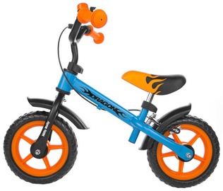 Tasakaaluratas Milly Mally Dragon with brakes, sinine/oranž, 10"