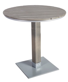 Dārza galds Home4you Larache Grey, 70 x 70 x 74 cm