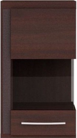 Black Red White Iberia Glass-Door Cabinet Left Chestnut Oak