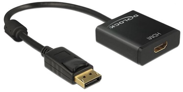 Адаптер Delock Displayport 1.2 to HDMI Display port male, HDMI female, 20 м, черный